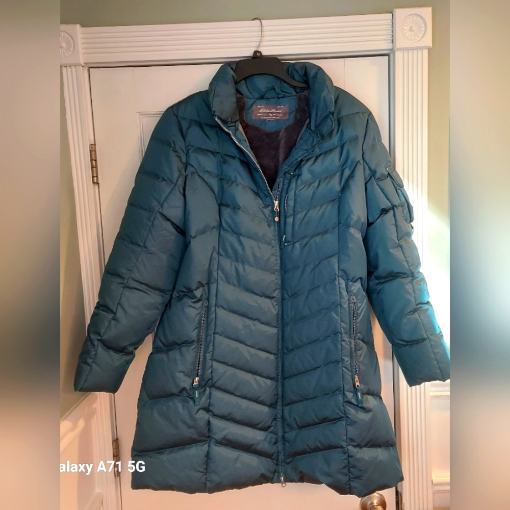 Eddie Bauer Full Length Down Winter Coat BEAUTIFUL size XL